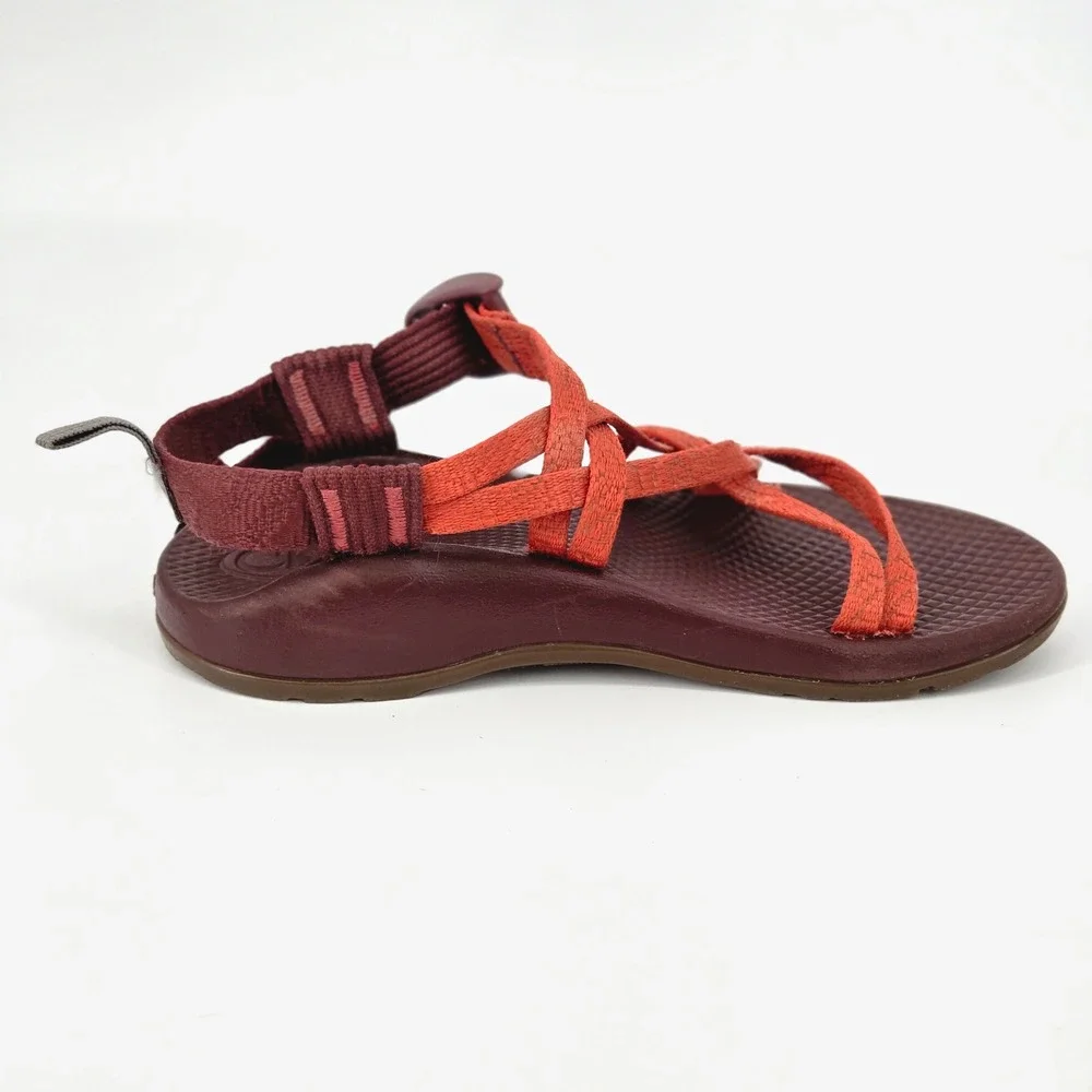 Chaco Kids ZX/1 EcoTread Grenadine Orange Double Strap Hiking Sandals Size 2Y